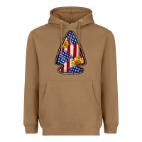 Toasted Coconut American flag sunflower arrowhead Heavyweight Hoodie - Zillion Design Studio