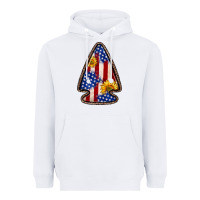 White American flag sunflower arrowhead Heavyweight Hoodie - Zillion Design Studio