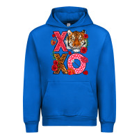 Cobalt xoxo with tiger Urban Hoodie - NancyCooperArtShop