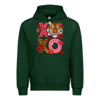 Foreset Green xoxo with tiger Urban Hoodie - NancyCooperArtShop