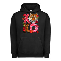 Pigment Black xoxo with tiger Urban Hoodie - NancyCooperArtShop