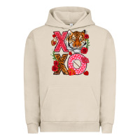 Pigment French Oak xoxo with tiger Urban Hoodie - NancyCooperArtShop