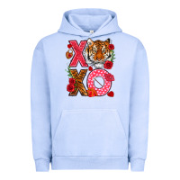 Pigment Grape Ice xoxo with tiger Urban Hoodie - NancyCooperArtShop