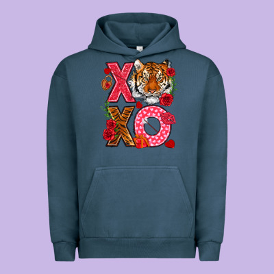 Xoxo With Tiger Urban Hoodie Designed By Nancycooperartshop