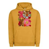 Pigment Peanut Butter xoxo with tiger Urban Hoodie - NancyCooperArtShop