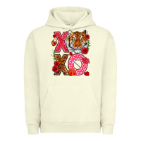 Pigment Pistachio xoxo with tiger Urban Hoodie - NancyCooperArtShop