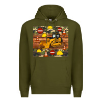Army Green bulldozer camouflage tumbler Premium Hoodie - Artiststas
