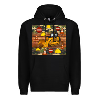 Black bulldozer camouflage tumbler Premium Hoodie - Artiststas