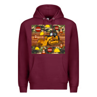 Burgundy bulldozer camouflage tumbler Premium Hoodie - Artiststas