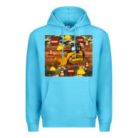 Ocean Blue bulldozer camouflage tumbler Premium Hoodie - Artiststas