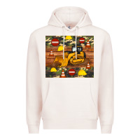 Pale Pink bulldozer camouflage tumbler Premium Hoodie - Artiststas