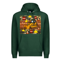 Sports Green bulldozer camouflage tumbler Premium Hoodie - Artiststas