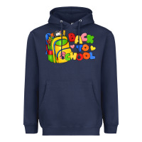 Navy back to school with school bag Heavyweight Hoodie - texasbilliewilder