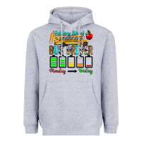 Heather Grey battery life of a bus driver Heavyweight Hoodie - texasbilliewilder