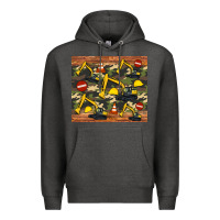 Charcoal Heather excavator camouflage Premium Hoodie - Artiststas