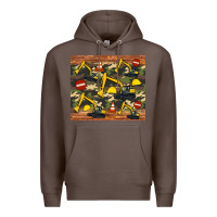 Coffee excavator camouflage Premium Hoodie - Artiststas