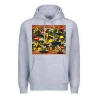 Heather Grey excavator camouflage Premium Hoodie - Artiststas