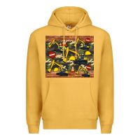 Mustard excavator camouflage Premium Hoodie - Artiststas