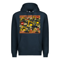 Navy excavator camouflage Premium Hoodie - Artiststas