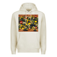 Oatmeal Heather excavator camouflage Premium Hoodie - Artiststas