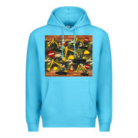 Ocean Blue excavator camouflage Premium Hoodie - Artiststas