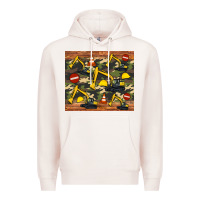 Pale Pink excavator camouflage Premium Hoodie - Artiststas