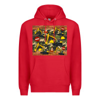 Red excavator camouflage Premium Hoodie - Artiststas