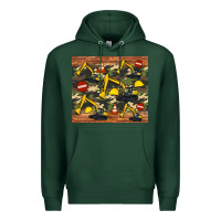 Sports Green excavator camouflage Premium Hoodie - Artiststas