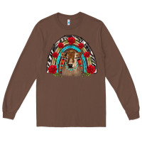 Chestnut brown baby cow floral rose rainbow Long Sleeve Tee - BarkalooDesign