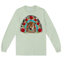 Matcha brown baby cow floral rose rainbow Long Sleeve Tee - BarkalooDesign