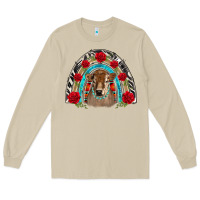 Mushroom brown baby cow floral rose rainbow Long Sleeve Tee - BarkalooDesign