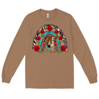 Toasted Coconut brown baby cow floral rose rainbow Long Sleeve Tee - BarkalooDesign