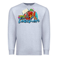Heather Grey a  teacher Premium Sweatshirt - Zillion Design Studio