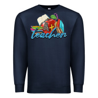 Navy a  teacher Premium Sweatshirt - Zillion Design Studio