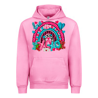 Fuchsia Pink xo xo rainbow valentine Urban Hoodie - NancyCooperArtShop