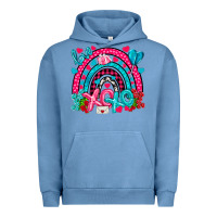 Pigment Pebble Blue xo xo rainbow valentine Urban Hoodie - NancyCooperArtShop