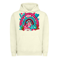 Pigment Pistachio xo xo rainbow valentine Urban Hoodie - NancyCooperArtShop