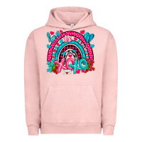 Pigment Salmon xo xo rainbow valentine Urban Hoodie - NancyCooperArtShop