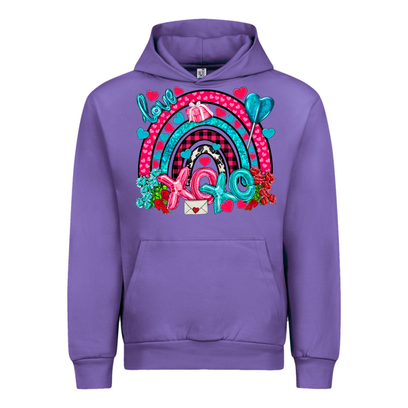 Xo Xo Rainbow Valentine Urban Hoodie by NancyCooperArtShop | Teevron