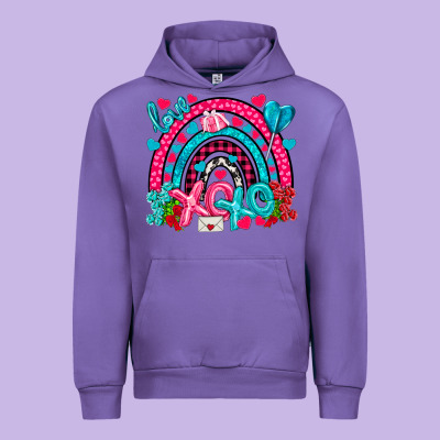 Xo Xo Rainbow Valentine Urban Hoodie Designed By Nancycooperartshop