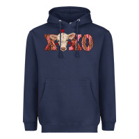 Navy xoxo charolais calf Heavyweight Hoodie - RanaPortraitStore
