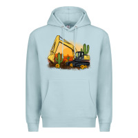 Blue Mist excavator cactus sunflower sunset Premium Hoodie - Artiststas
