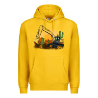 Lemon excavator cactus sunflower sunset Premium Hoodie - Artiststas
