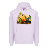 Lilac excavator cactus sunflower sunset Premium Hoodie - Artiststas