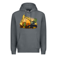 Rock excavator cactus sunflower sunset Premium Hoodie - Artiststas