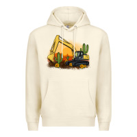 Sandshell excavator cactus sunflower sunset Premium Hoodie - Artiststas