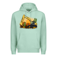Seafoam excavator cactus sunflower sunset Premium Hoodie - Artiststas