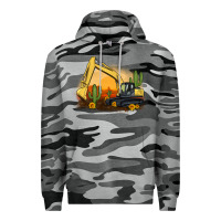 Slate Camo excavator cactus sunflower sunset Premium Hoodie - Artiststas