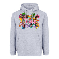 Heather Grey texas summer Heavyweight Hoodie - Zillion Design Studio