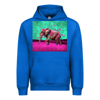 Cobalt colorful elephant Urban Hoodie - LillyAllenDesigns